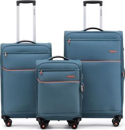 סט 3 מזוודות 28″+24″+20″ בד סופר לייט פרימיום TROOPER MONTREAL jerusalempacks